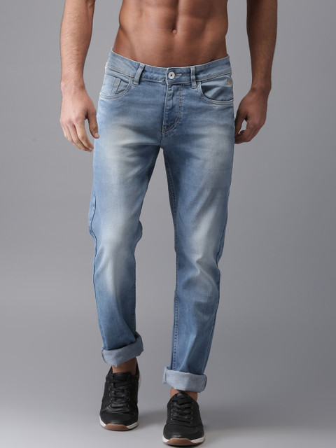 

Flying Machine Men Blue Slim Tapered Fit Low-Rise Clean Look Stretchable Jeans
