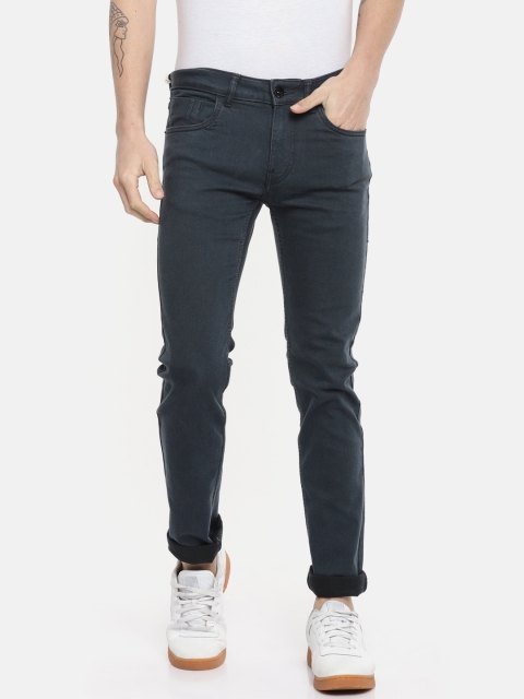 

Flying Machine Men Black Tapered Fit Mid-Rise Clean Look Stretchable Jeans