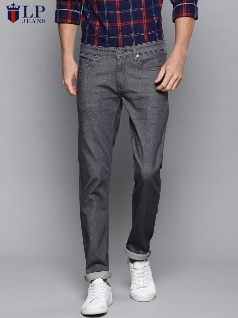 

Louis Philippe Jeans Men Grey Matt Slim Fit Low-Rise Clean Look Stretchable Jeans