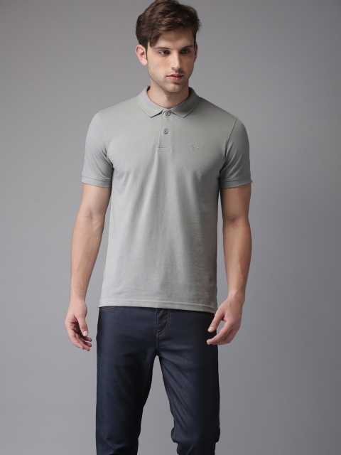 

Flying Machine Men Grey Polo T-shirt