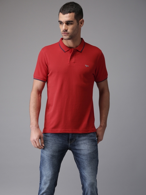 

Flying Machine Men Red Polo T-shirt