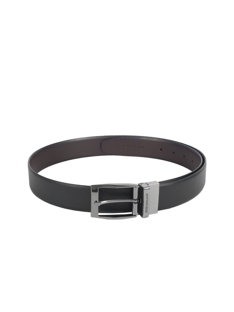 

Peter England Men Black Solid Belt