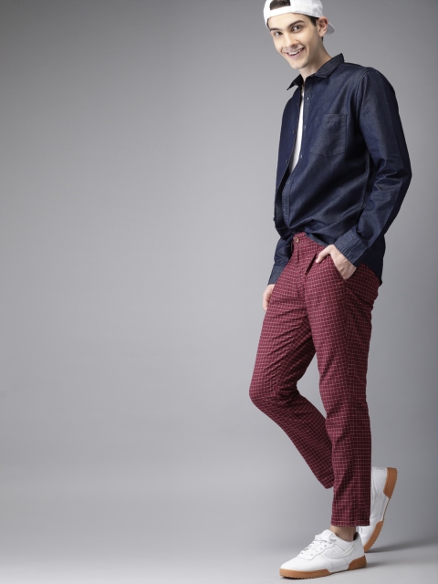 

HERE&NOW Men Navy Blue Regular Fit Solid Casual Shirt
