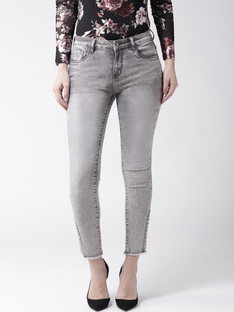 

Madame Women Grey Regular Fit Mid-Rise Clean Look Stretchable Jeans