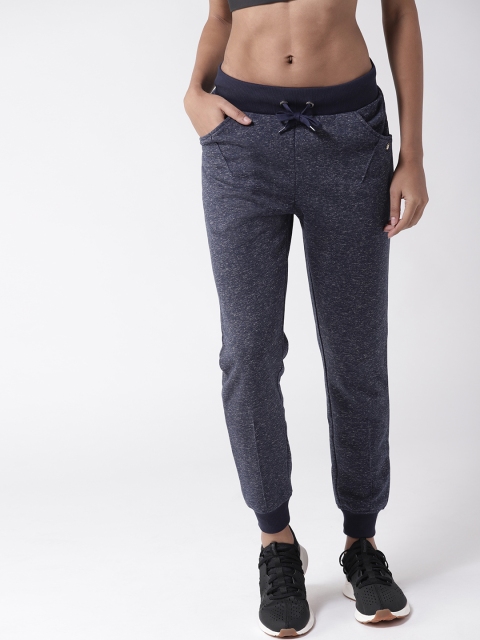

Madame Women Navy Blue Solid Joggers