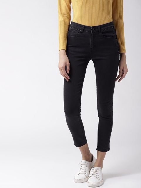 

Madame Women Black Regular Fit Mid-Rise Clean Look Stretchable Jeans