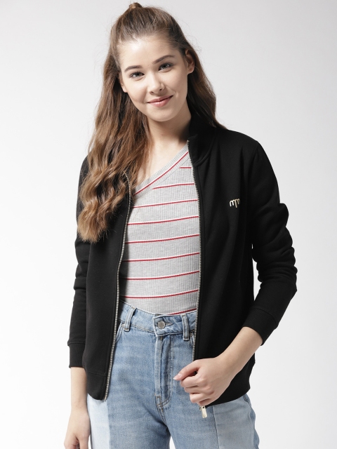 

Madame Women Black Solid Sweatshirt