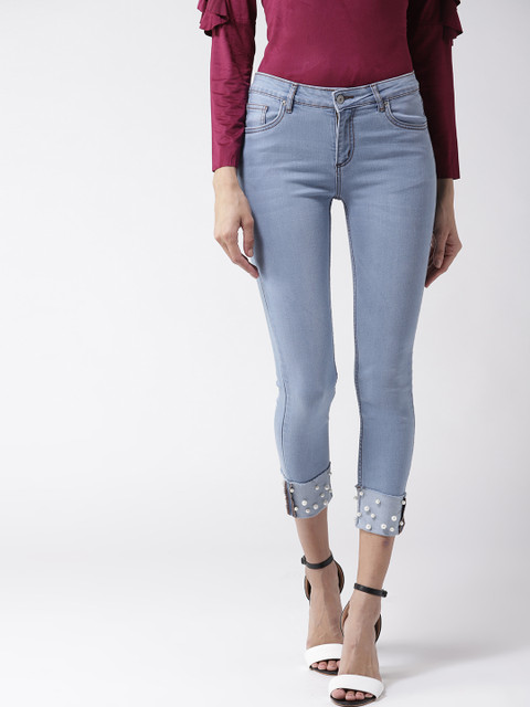 

Madame Women Blue Regular Fit Mid-Rise Clean Look Stretchable Jeans