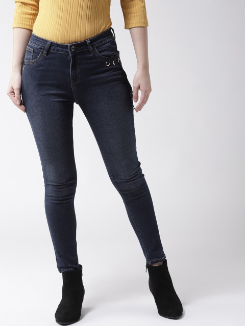 

Madame Women Navy Blue Regular Fit Mid-Rise Clean Look Stretchable Jeans