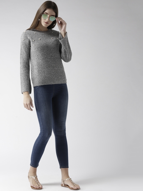 

Madame Women Grey Shimmery Pullover
