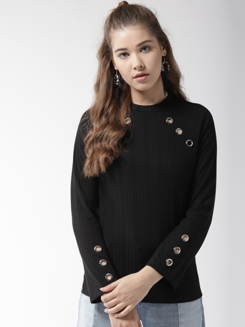 

Madame Women Black Striped Top