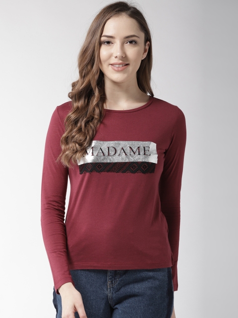 

Madame Women Maroon Solid Top
