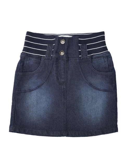 

POPPERS by Pantaloons Girls Blue Solid Denim Skirt