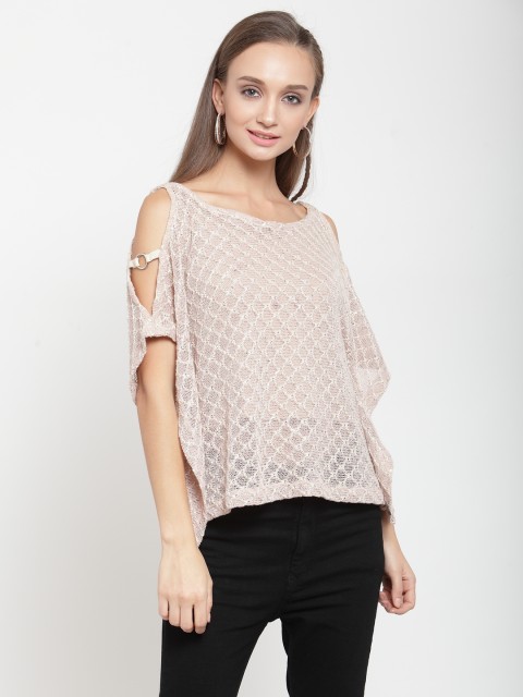 

Latin Quarters Women Peach-Coloured Self Design Kaftan Top