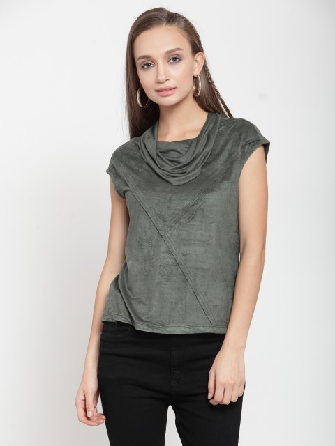 

Latin Quarters Women Green Solid Top