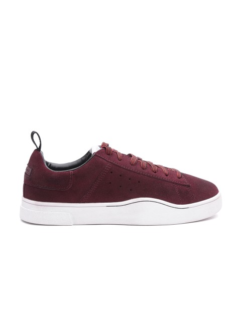 

DIESEL Men Burgundy Suede Sneakers