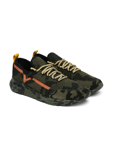 

DIESEL Men Olive Green Sneakers