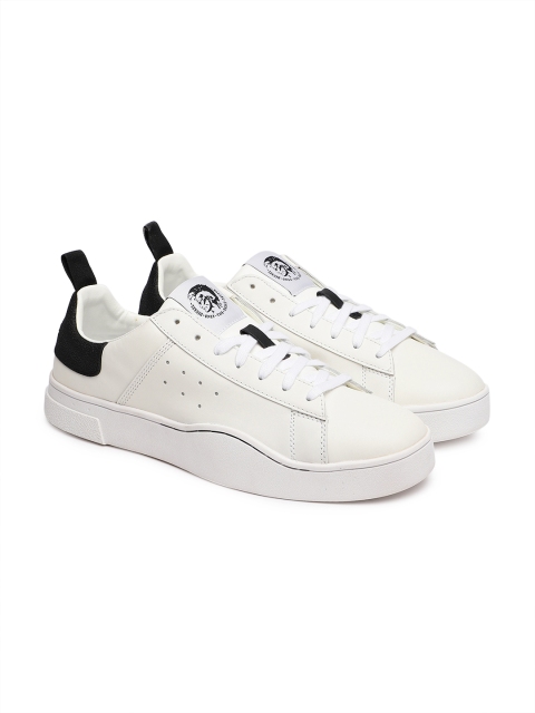 

DIESEL Men White Leather Sneakers