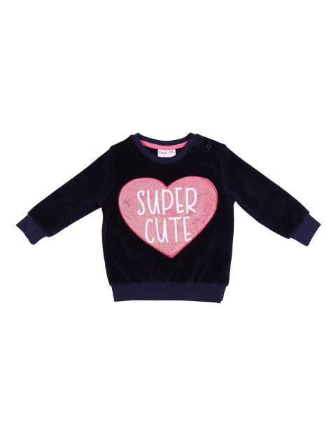 

Chirpie Pie by Pantaloons Girls Navy Blue & Pink Printed Sweatshirt