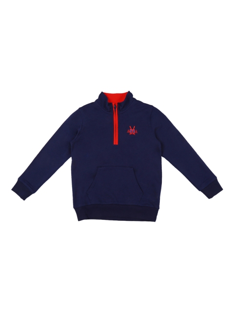 

CHALK by Pantaloons Boys Navy Blue Solid Sweatshirt