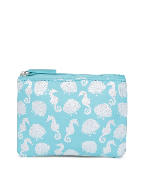 

Accessorize Women Blue Printed Zip Around Wallet