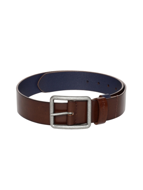 

Levis Men Tan Brown & Grey Solid Belt