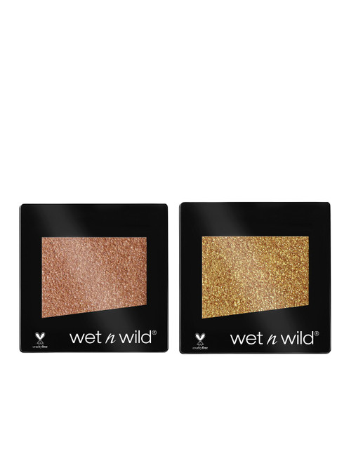 

Wet n Wild Sustainable Set Of 2 Glitter Single Eyeshadow, Gold