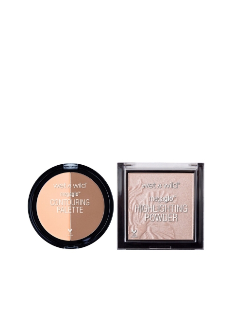 

Wet n Wild Sustainable Makeup Kit Highlighting Powder E319B & Contouring Palette E7491, Pink