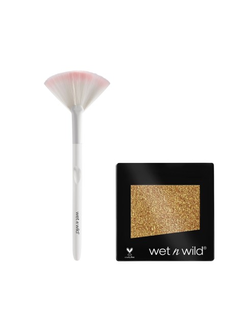 

Wet n Wild Sustainable Gold-Toned Eyeshadow & Fan Brush Makeup Kit