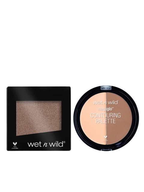 

Wet n Wild Sustainable Set Of Contouring Palette & Nutty Single Eyeshadow, Beige