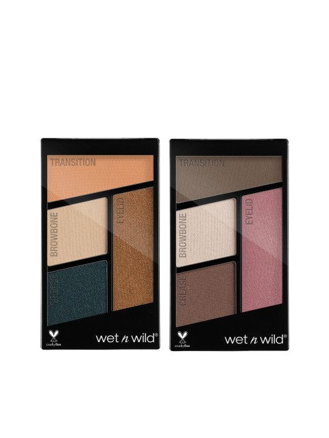 

Wet n Wild Sustainable Set of 2 Eyeshadow Quads, Beige