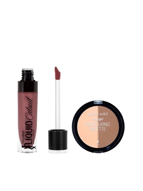 

Wet n Wild Sustainable Set of MegaLast Matte Lipstick E924B & MegaGlo Contouring Palette E7491, Pink