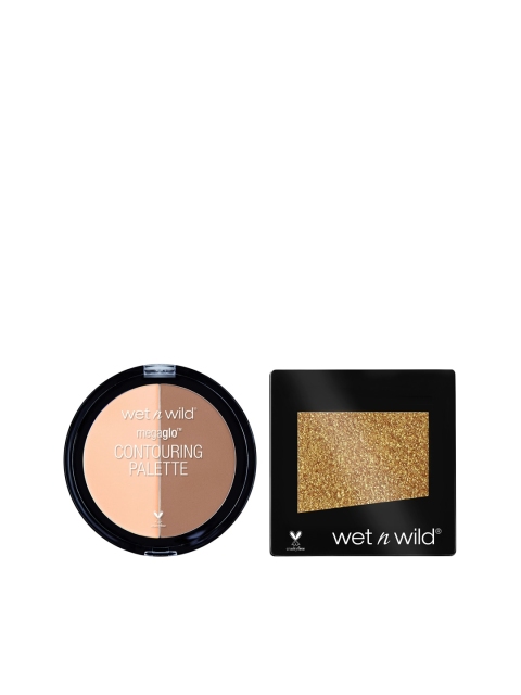 

Set of Wet n Wild Sustainable Contouring Palette E7491 & Single Eyeshadow E354C, Beige