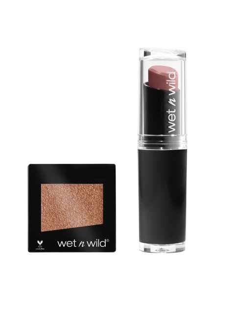 

Wet n Wild Sustainable Women Set of MegaLast Lip Color & Color Icon Glitter Single Eyeshadow, Gold