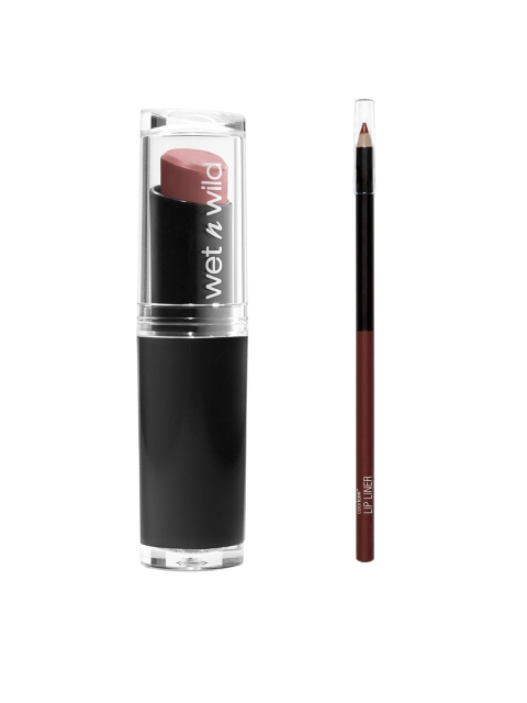 

Wet n Wild Sustainable Bare It All MegaLast Lip Color E902C & Icon Brandy Wine Lip Liner Pencil E666, Nude