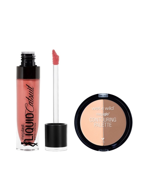 

Wet n Wild Sustainable Dulce De Leche Contouring Palette & Nudist Peach MegaLast Matte Lipstick