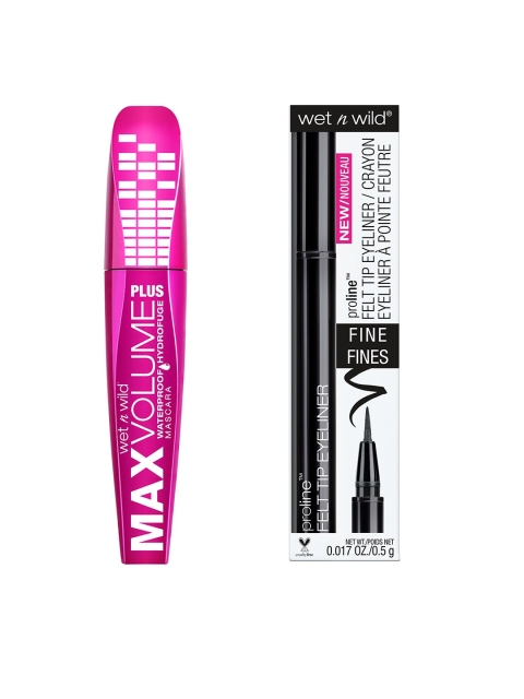

Wet n Wild Sustainable Set of Black Eyeliner & Amp'd Black E1411 Mascara