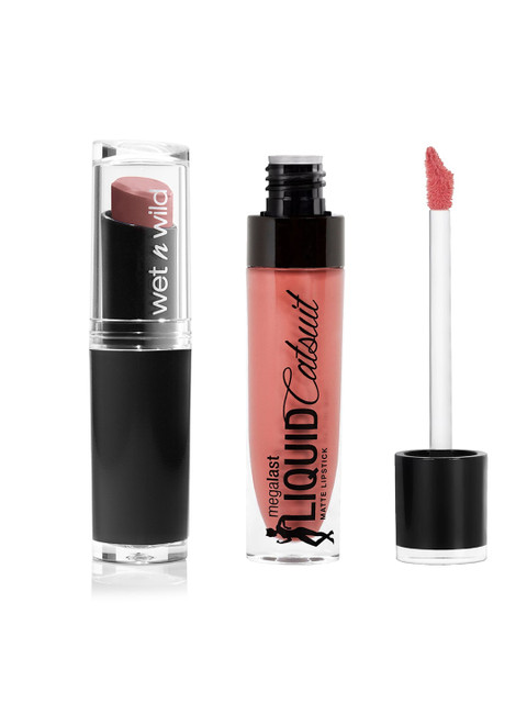 

Wet n Wild Sustainable Set of Matte Lipstick & Lip Color Beauty Kit, Peach