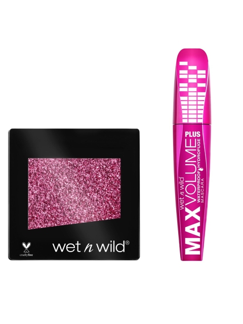 

Wet n Wild Sustainable Waterproof Mascara E1411 & Single Eyeshadow E353C Makeup Kit, Pink