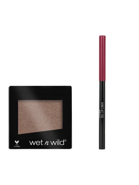 

Wet n Wild Sustainable Set Of Color Icon Nutty Single Eyeshadow & Perfect Pout Gel Lip Liner, Purple