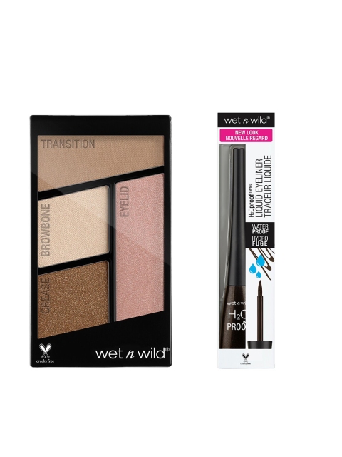 

Wet n Wild Sustainable Set Of Eyeshadow Quads & Eyeliner, Brown