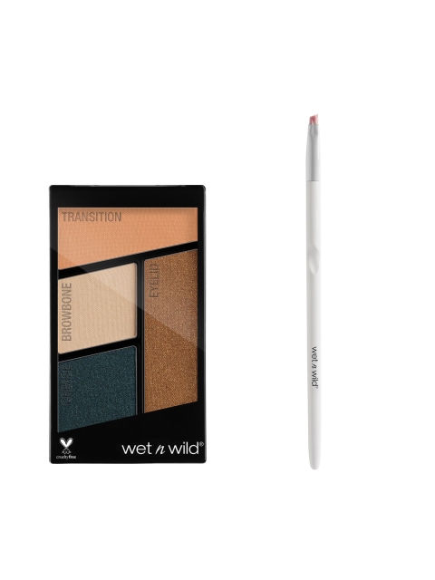 

Wet n Wild Sustainable Set of Eyeshadow & Angled Liner Makeup Brush, Beige