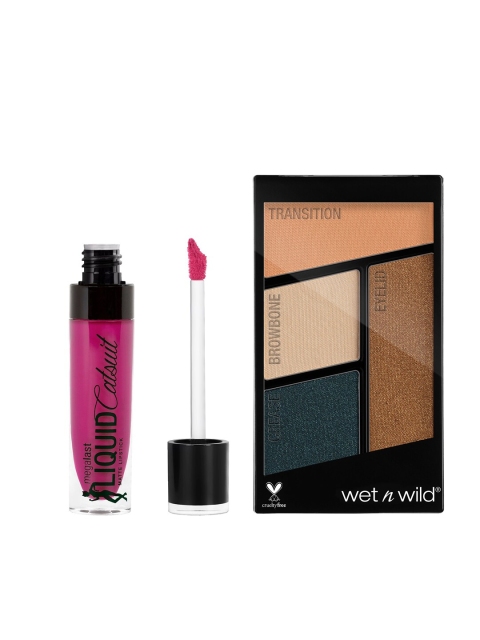 

Wet n Wild Sustainable Set of Eyeshadow & Lipstick, Magenta