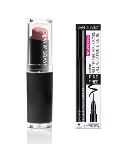 

Wet n Wild Sustainable Set of Black ProLine Felt Tip Eyeliner & Bare It All Lip Color