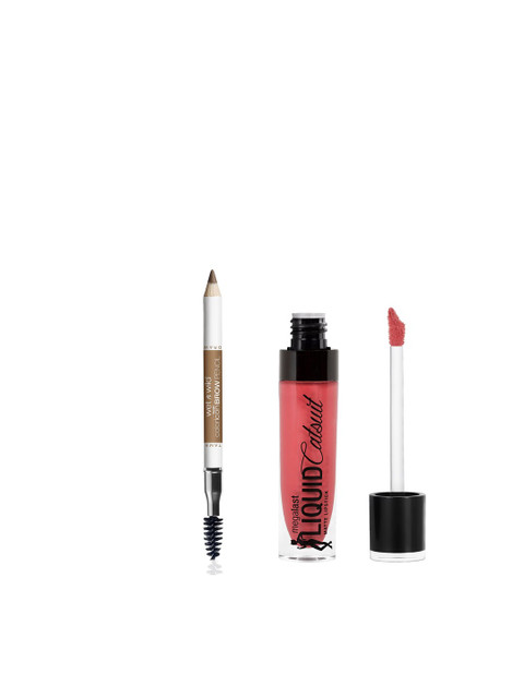 

Wet n Wild Sustainable Set Of Liquid Lipstick & Brow Pencil, Pink
