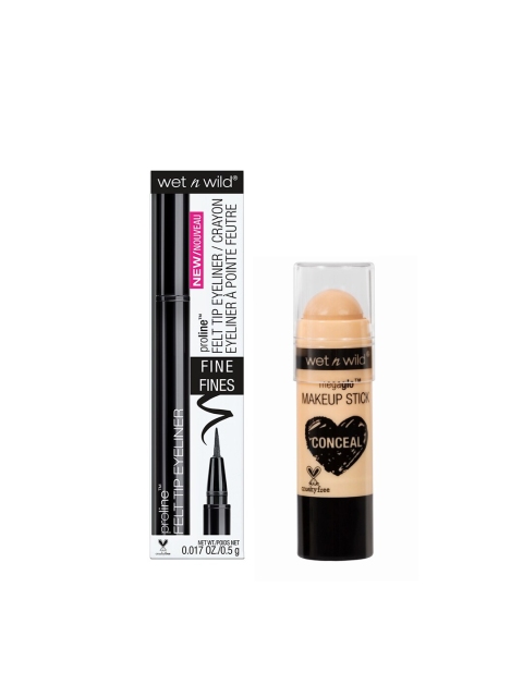 

Wet n Wild Set of Black ProLine Felt Tip Eyeliner & You're A Natural Concealer, Beige