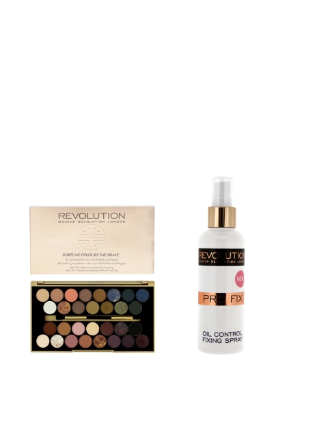 

Makeup Revolution London Set of Eye Shadow Palette & Fixing Spray, Multi