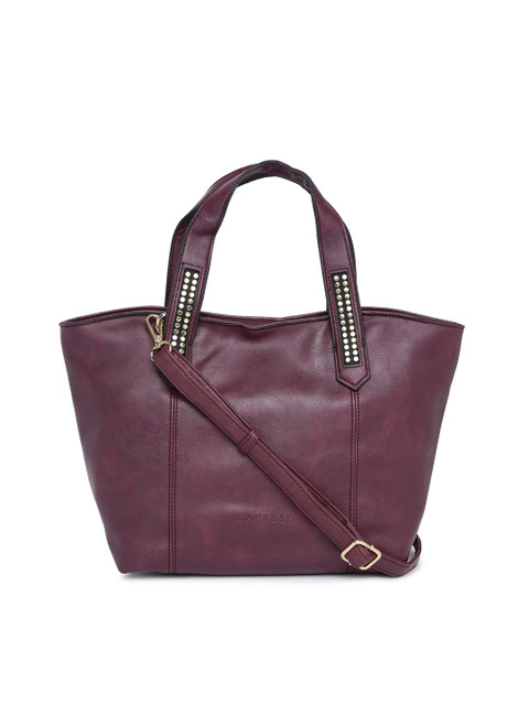 

Caprese Women Burgundy Solid Handheld Bag