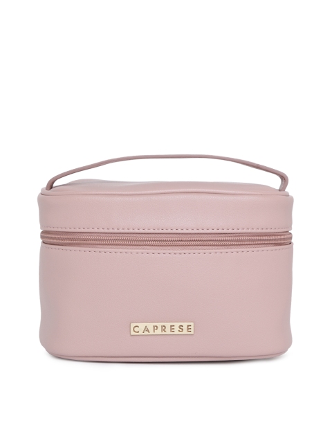

Caprese Women Pink Solid Travel Pouch