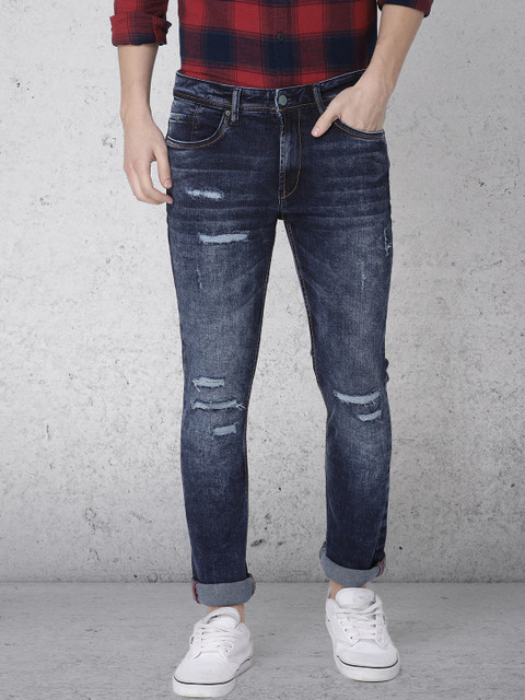 

Ecko Unltd Men Blue Super Slim Fit Mid-Rise Mildly Distressed Stretchable Jeans